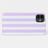 Coques Case-Mate iPhone Rayures de bonbon lilas violet et blanc (Dos (Horizontal))