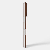 Coques Case-Mate iPhone Rayures de bonbon marron chocolat et blanc (Verso / Droite)