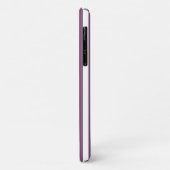 Coques Case-Mate iPhone Rayures de bonbon mauves et blancs (Dos/Gauche)