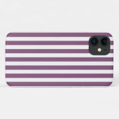 Coques Case-Mate iPhone Rayures de bonbon mauves et blancs (Dos (Horizontal))