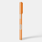 Coques Case-Mate iPhone Rayures de bonbon orange et blanc (Verso / Droite)