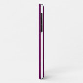 Coques Case-Mate iPhone Rayures de bonbon prune et blanc (Dos/Gauche)