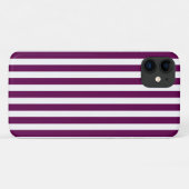 Coques Case-Mate iPhone Rayures de bonbon prune et blanc (Dos (Horizontal))