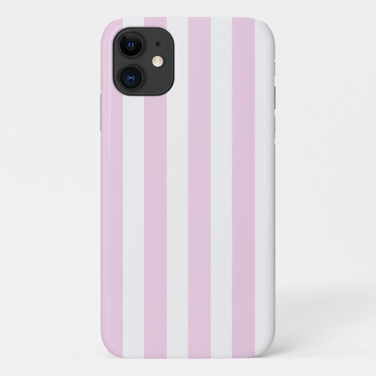 Coques Case-Mate iPhone Rayures de bonbon rose pâle et blanc (Dos)