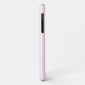 Coques Case-Mate iPhone Rayures de bonbon rose pâle et blanc (Dos/Gauche)