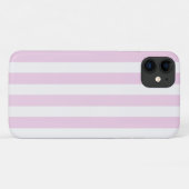 Coques Case-Mate iPhone Rayures de bonbon rose pâle et blanc (Dos (Horizontal))