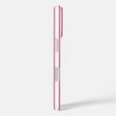 Coques Case-Mate iPhone Rayures de bonbon roses et blanches (Verso / Droite)