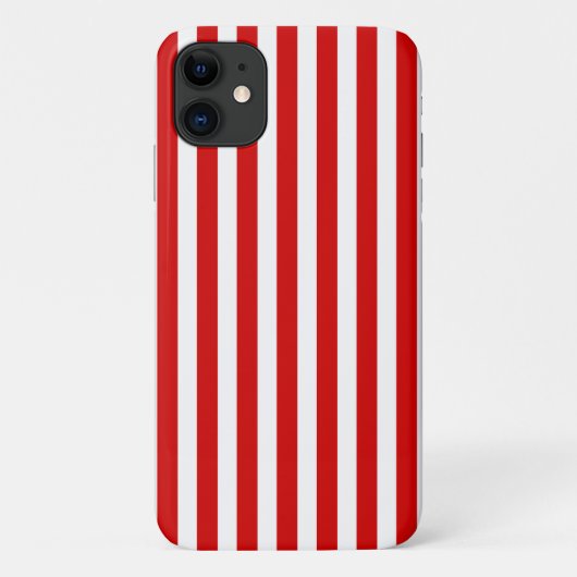 Coques Case-Mate iPhone Rayures de bonbon rouges et blanches (Dos)