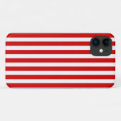 Coques Case-Mate iPhone Rayures de bonbon rouges et blanches (Dos (Horizontal))