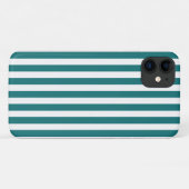 Coques Case-Mate iPhone Rayures de bonbon sarcelle et blanc (Dos (Horizontal))