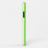 Coques Case-Mate iPhone Rayures de bonbon vert citron et blanc (Dos/Droite)