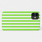 Coques Case-Mate iPhone Rayures de bonbon vert citron et blanc (Dos (Horizontal))