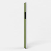 Coques Case-Mate iPhone Rayures de bonbon vert olive et blanc (Dos/Droite)
