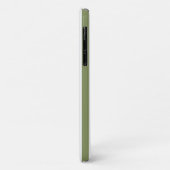 Coques Case-Mate iPhone Rayures de bonbon vert olive et blanc (Dos/Gauche)