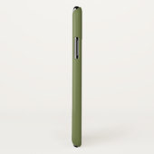 Coques Case-Mate iPhone Rayures de bonbon vert olive et blanc (Dos/Droite)