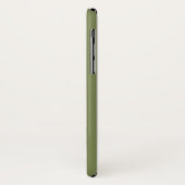 Coques Case-Mate iPhone Rayures de bonbon vert olive et blanc (Dos/Gauche)