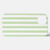 Coques Case-Mate iPhone Rayures de bonbon vert pâle et blanc Case-Mate iPh (Verso (horizontal))