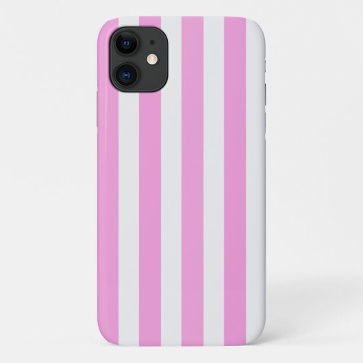 Coques Case-Mate iPhone Rayures de bonbons roses et blanches (Dos)