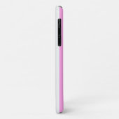 Coques Case-Mate iPhone Rayures de bonbons roses et blanches (Dos/Gauche)