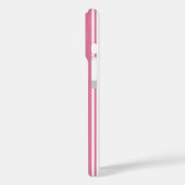 Coques Case-Mate iPhone Rayures de bonbons roses et blancs (Verso / Gauche)