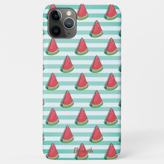Coques Case-Mate iPhone Rayures de pastèque cool - Personnalisé (Dos)