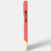 Coques Case-Mate iPhone Rayures de triangle en rose, orange et crème (Verso / Gauche)