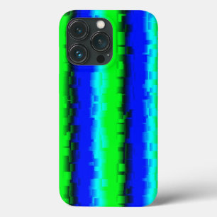 Case-Mate iPhone Case Rayures de verre brisé bleu vert