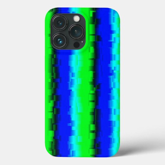 Coques Case-Mate iPhone Rayures de verre brisé bleu vert (Verso)