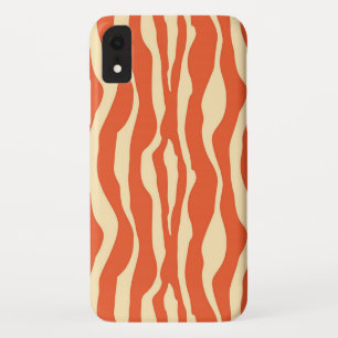 Coques Pour iPhone Rayures de zèbre - Mandarin et orange clair