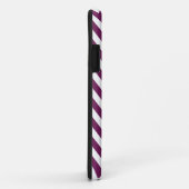 Coques Case-Mate iPhone Rayures de zigzag de Chevron de prune (Dos/Droite)