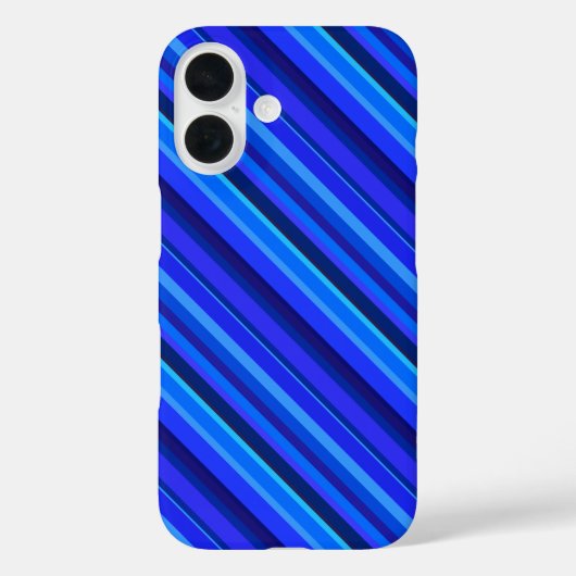 Coques Case-Mate iPhone Rayures diagonales bleues (Verso)
