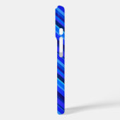 Coques Case-Mate iPhone Rayures diagonales bleues (Verso / Gauche)