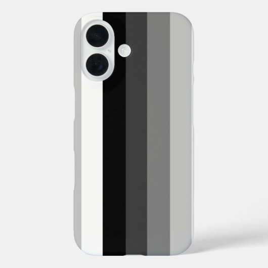 Coques Case-Mate iPhone Rayures d'ombre noir et blanc (Verso)
