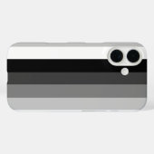 Coques Case-Mate iPhone Rayures d'ombre noir et blanc (Verso (horizontal))