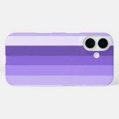 Coques Case-Mate iPhone Rayures d'ombre violette (Verso (horizontal))