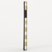 Coques Case-Mate iPhone Rayures élégantes d'or d'aquarelle d'ananas (Dos/Droite)