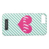 Coques Case-Mate iPhone Rayures en bon état chics du coeur | de roses (Dos (Horizontal))