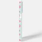 Coques Case-Mate iPhone Rayures fraise rose (Verso / Droite)