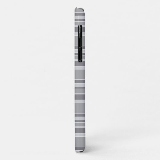 Coques Case-Mate iPhone Rayures grises (Dos/Gauche)