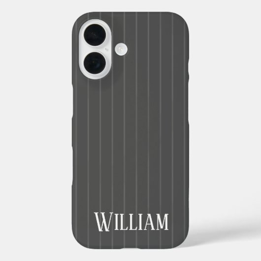 Coques Case-Mate iPhone Rayures grises personnalisées (Verso)
