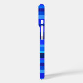 Coques Case-Mate iPhone Rayures horizontales bleues (Verso / Gauche)