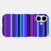 Coques Case-Mate iPhone Rayures horizontales bleues et violettes (Verso (horizontal))
