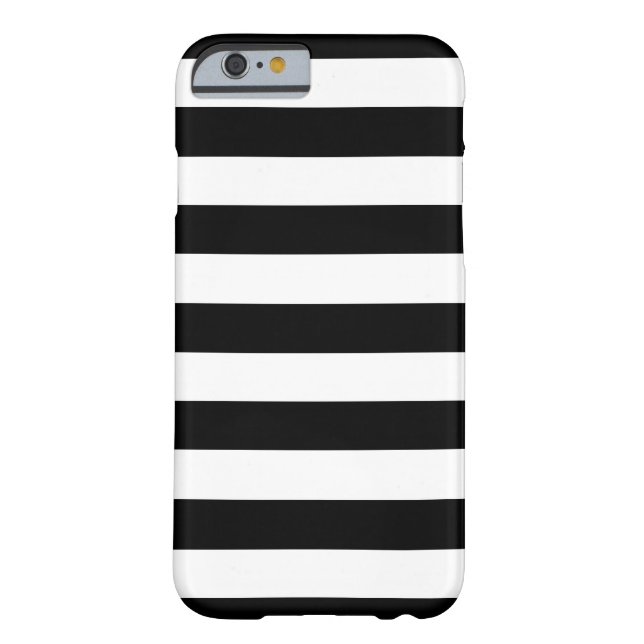 Coques Case-Mate iPhone Rayures horizontales larges noires et blanches à (Dos)