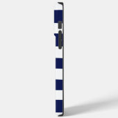 Coques Case-Mate iPhone Rayures irrégulières - Bleu et blanc (Verso / Gauche)