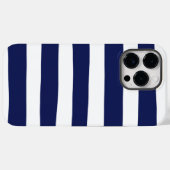 Coques Case-Mate iPhone Rayures irrégulières - Bleu et blanc (Verso (horizontal))