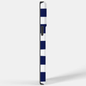Coques Case-Mate iPhone Rayures irrégulières - Bleu et blanc (Verso / Droite)