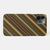 Coques Case-Mate iPhone Rayures marron vert et or (Dos (Horizontal))
