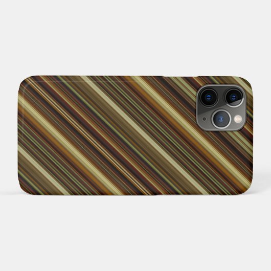Coques Case-Mate iPhone Rayures marron vert et or (Dos (Horizontal))