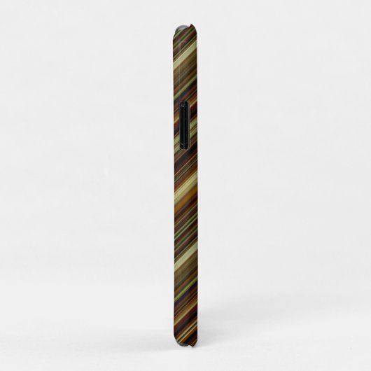 Coques Case-Mate iPhone Rayures marron vert et or (Dos/Droite)