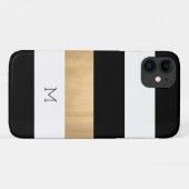 Coques Case-Mate iPhone Rayures modernes Monogramme (Dos (Horizontal))
